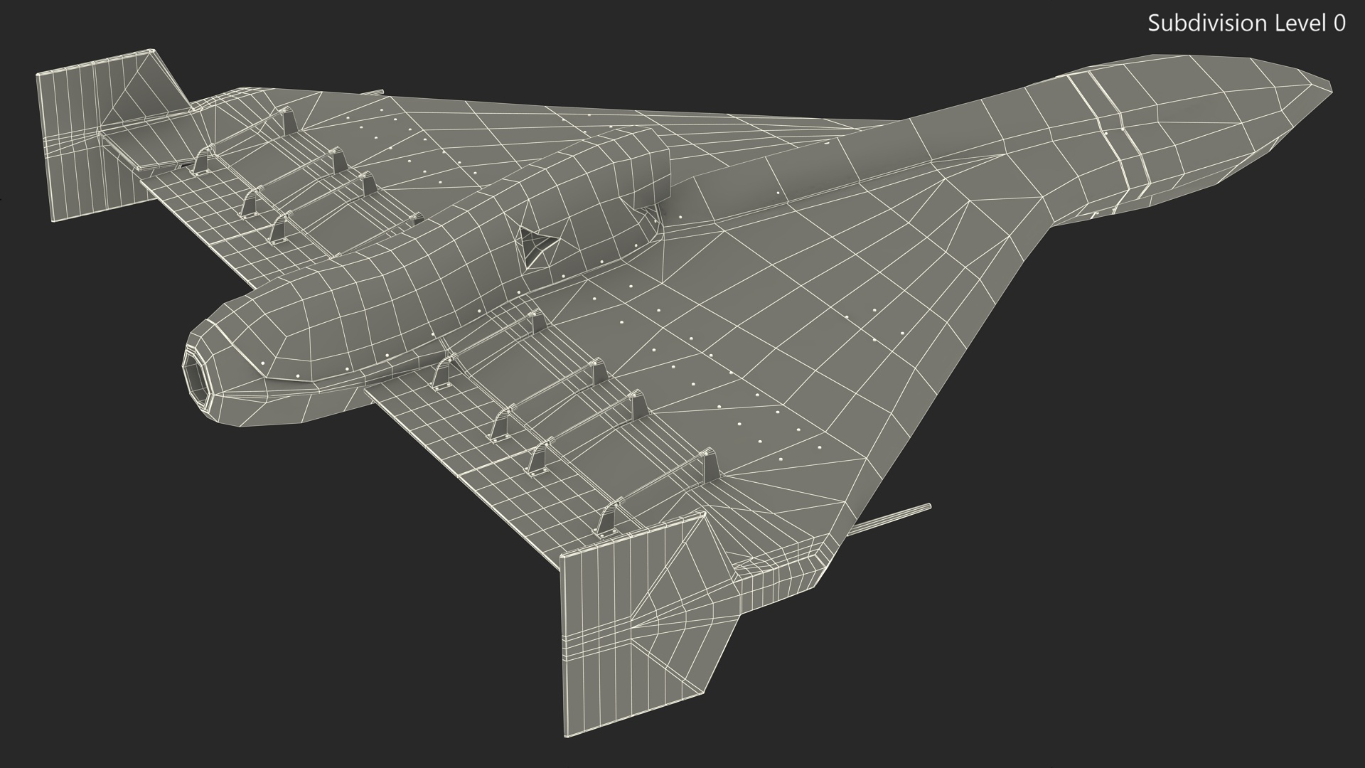 3D Shahed 238 Kamikaze Drone Black Rigged model
