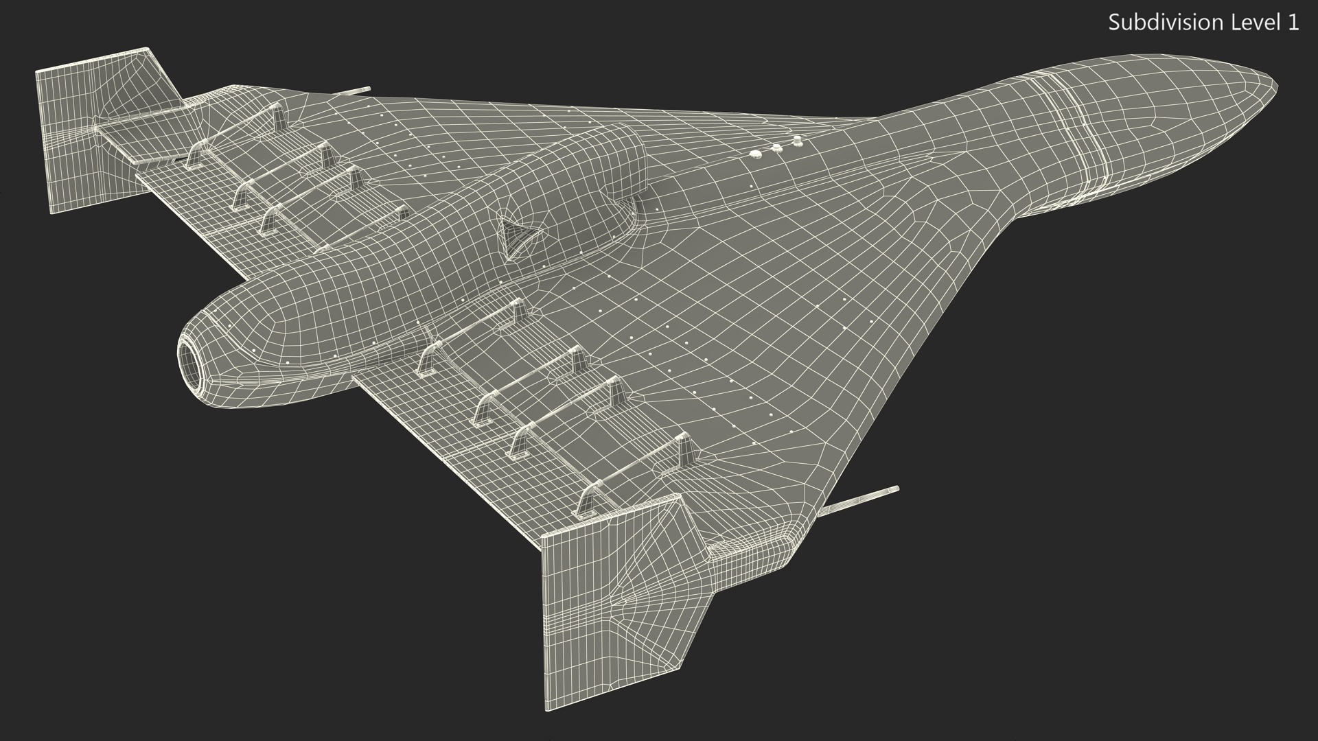 3D Shahed 238 Kamikaze Drone Black Rigged model