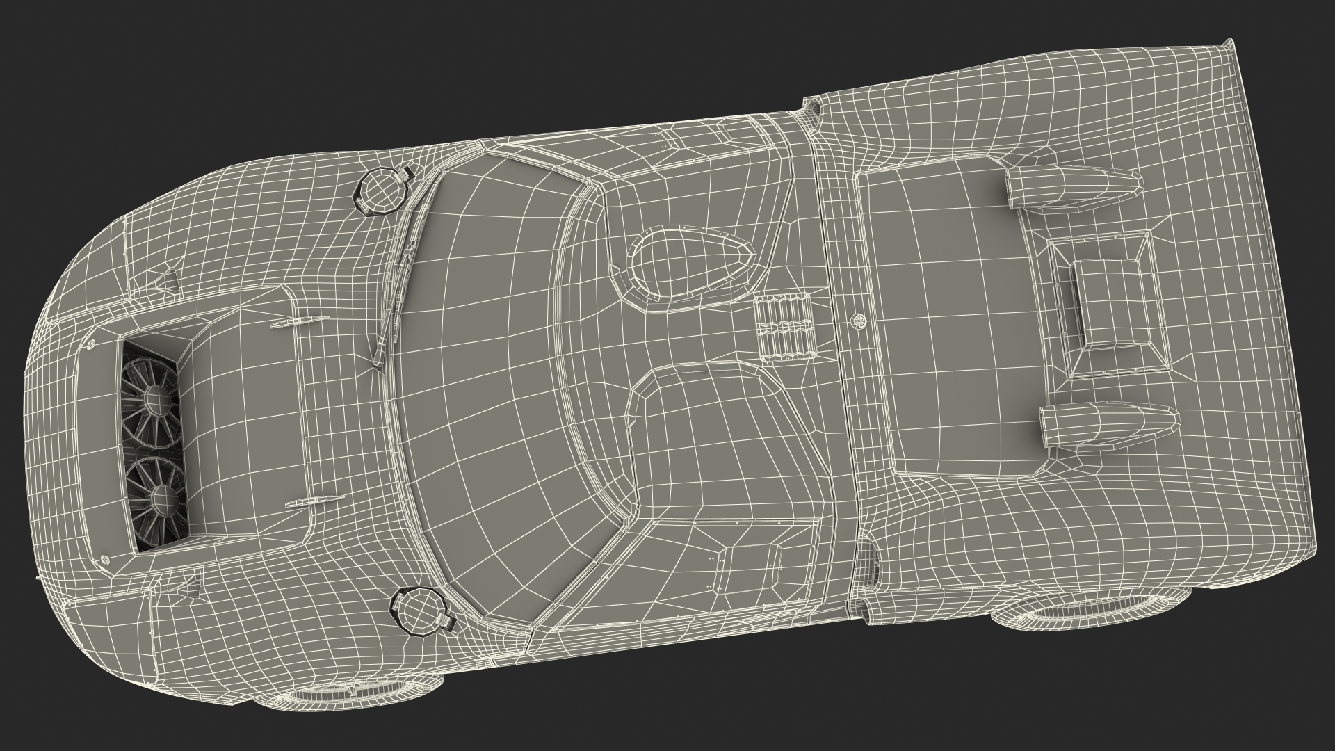 3D Ford GT40 Racing Car Black