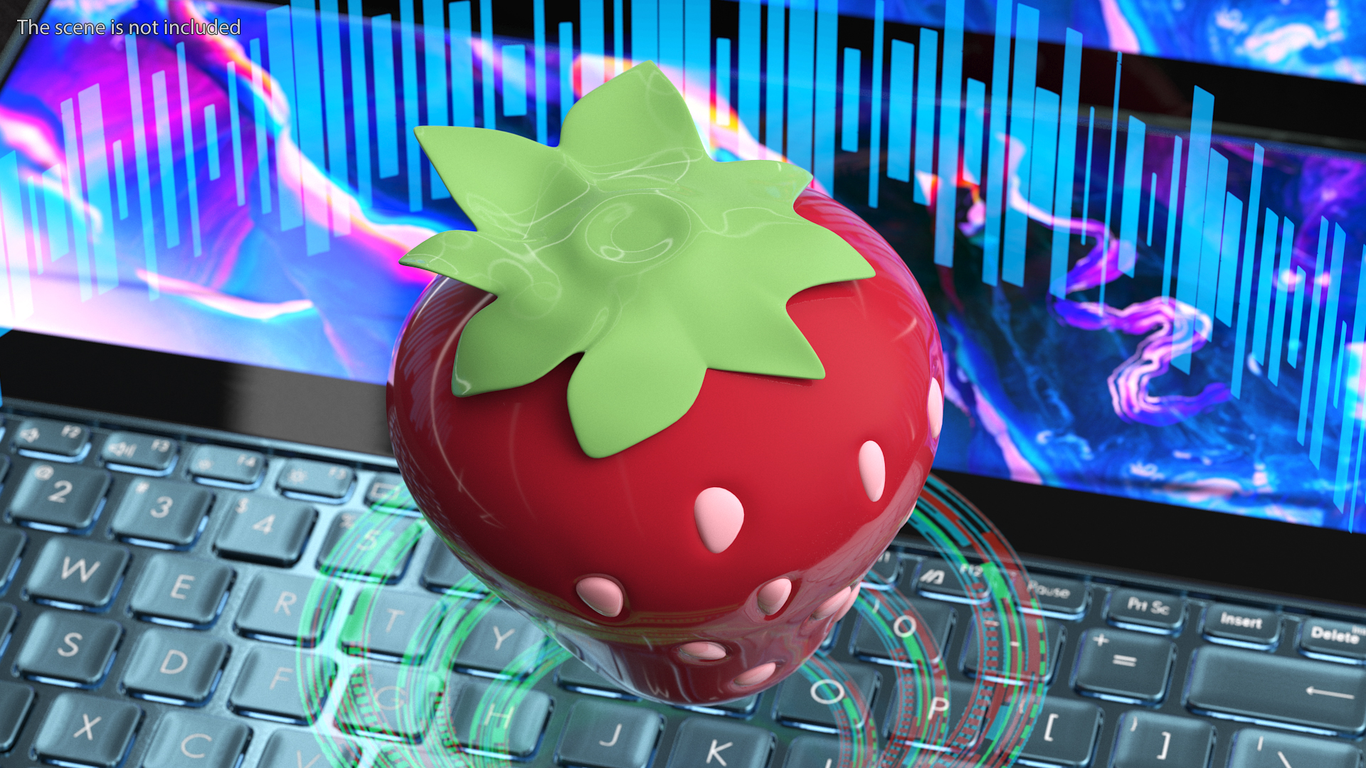 3D Strawberry Emoji