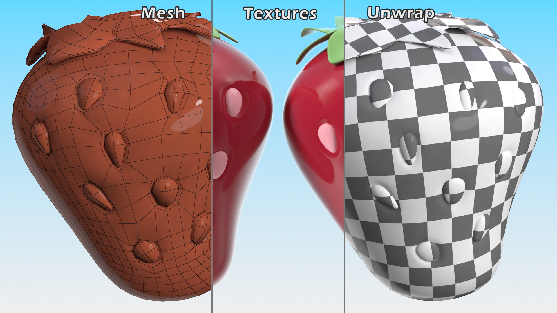 3D Strawberry Emoji