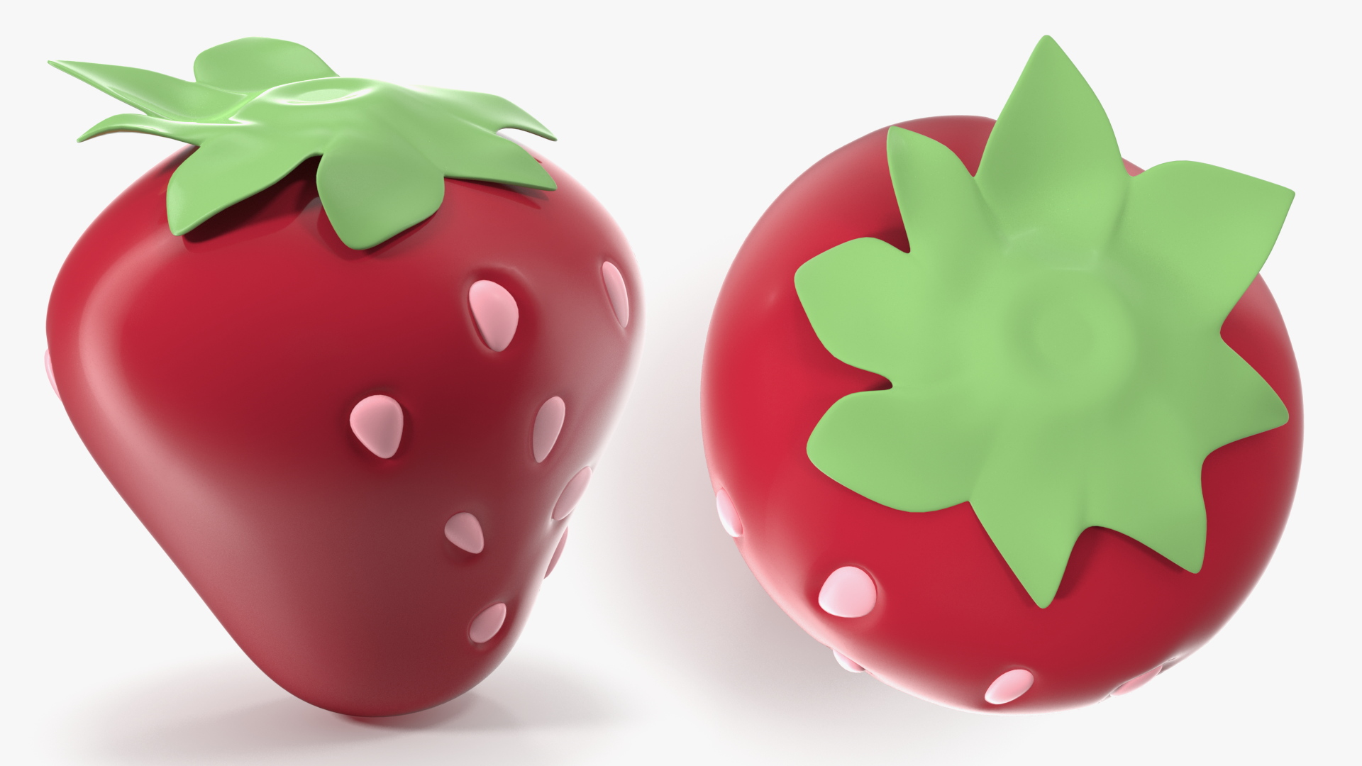 3D Strawberry Emoji