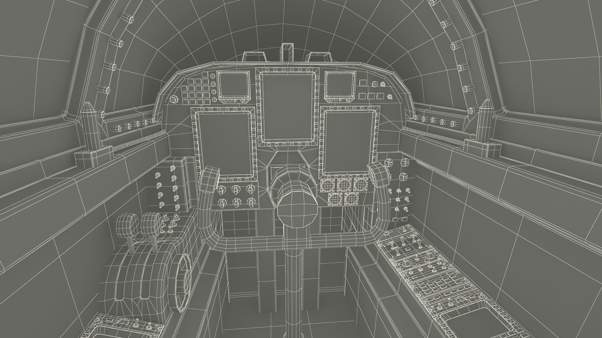 Reconnaissance Aircraft Grey Rigged for Maya 3D model