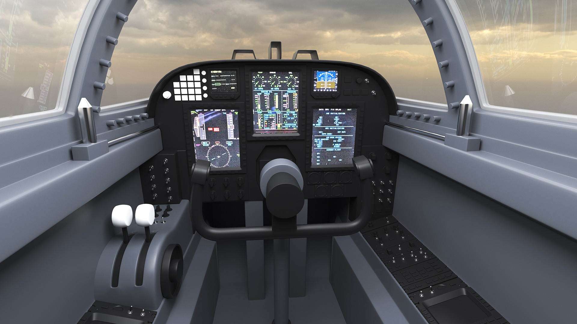 Reconnaissance Aircraft Grey Rigged for Maya 3D model