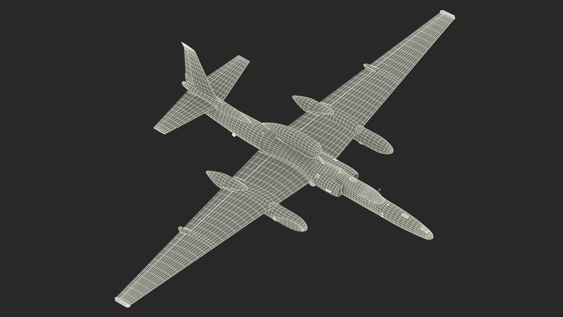 Reconnaissance Aircraft Grey Rigged for Maya 3D model