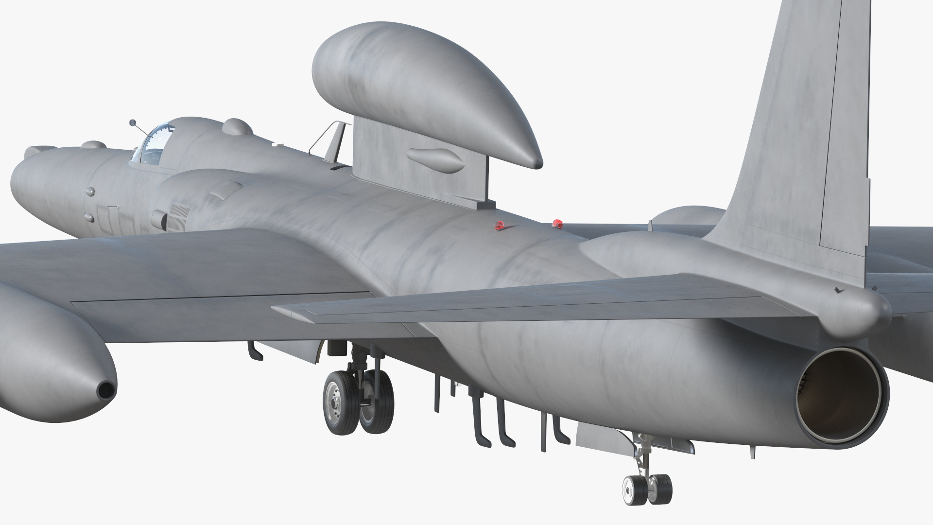 Reconnaissance Aircraft Grey Rigged for Maya 3D model