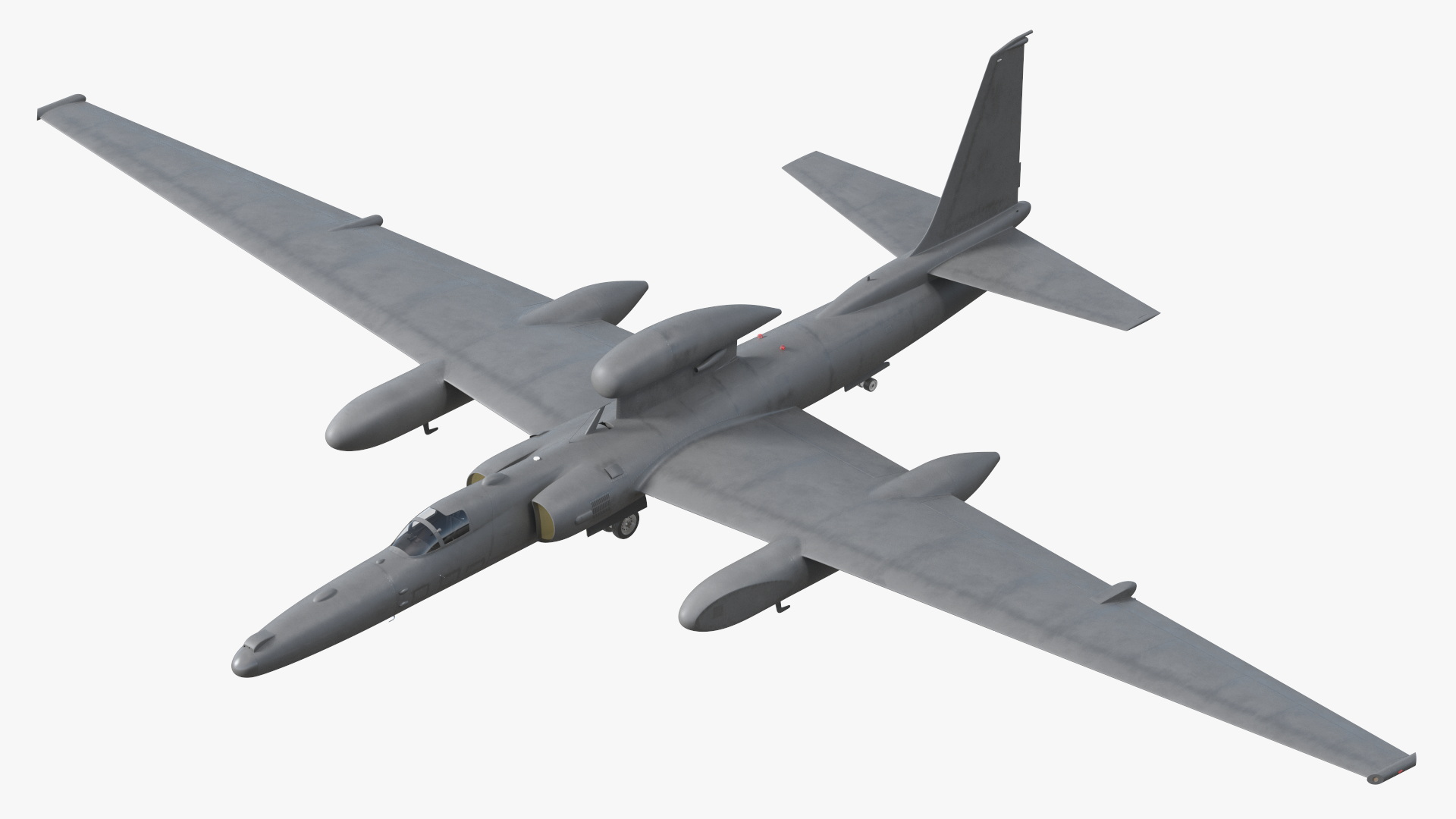 Reconnaissance Aircraft Grey Rigged for Maya 3D model