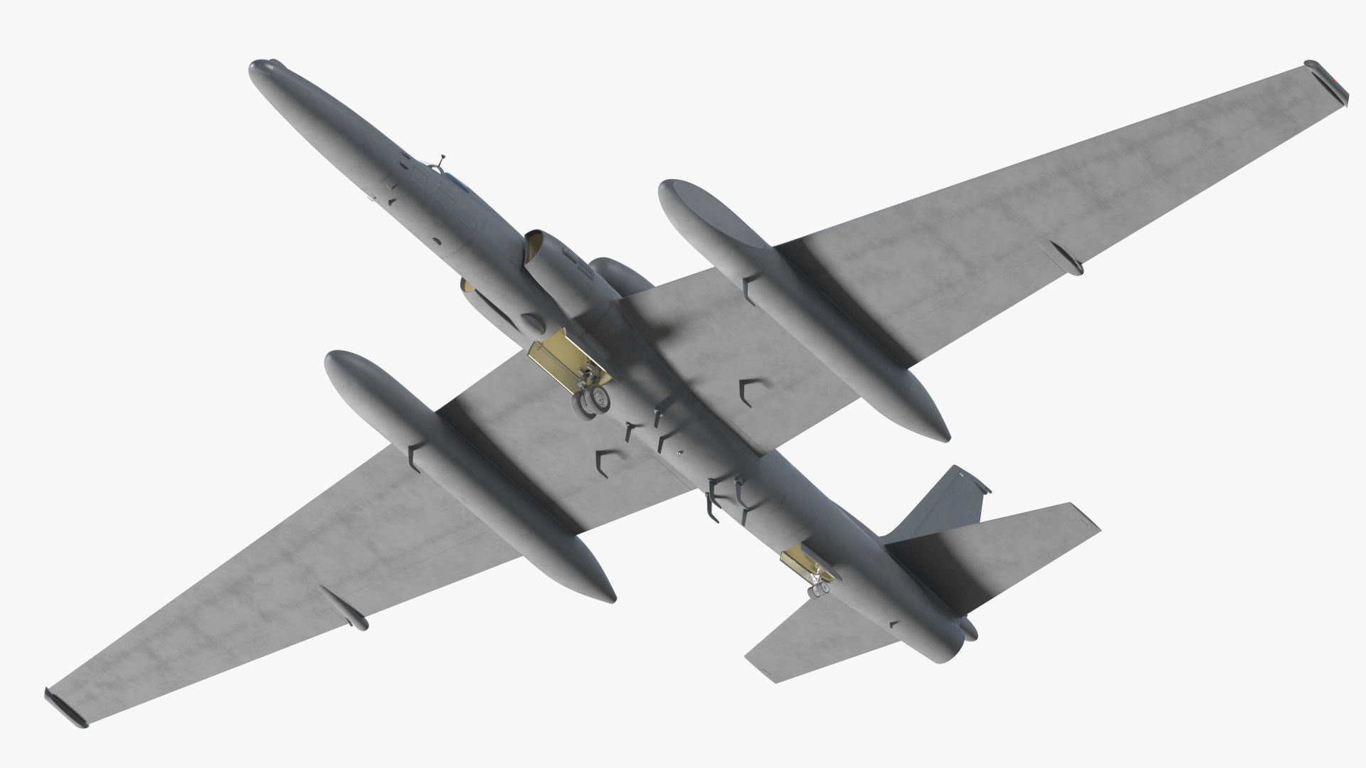 Reconnaissance Aircraft Grey Rigged for Maya 3D model