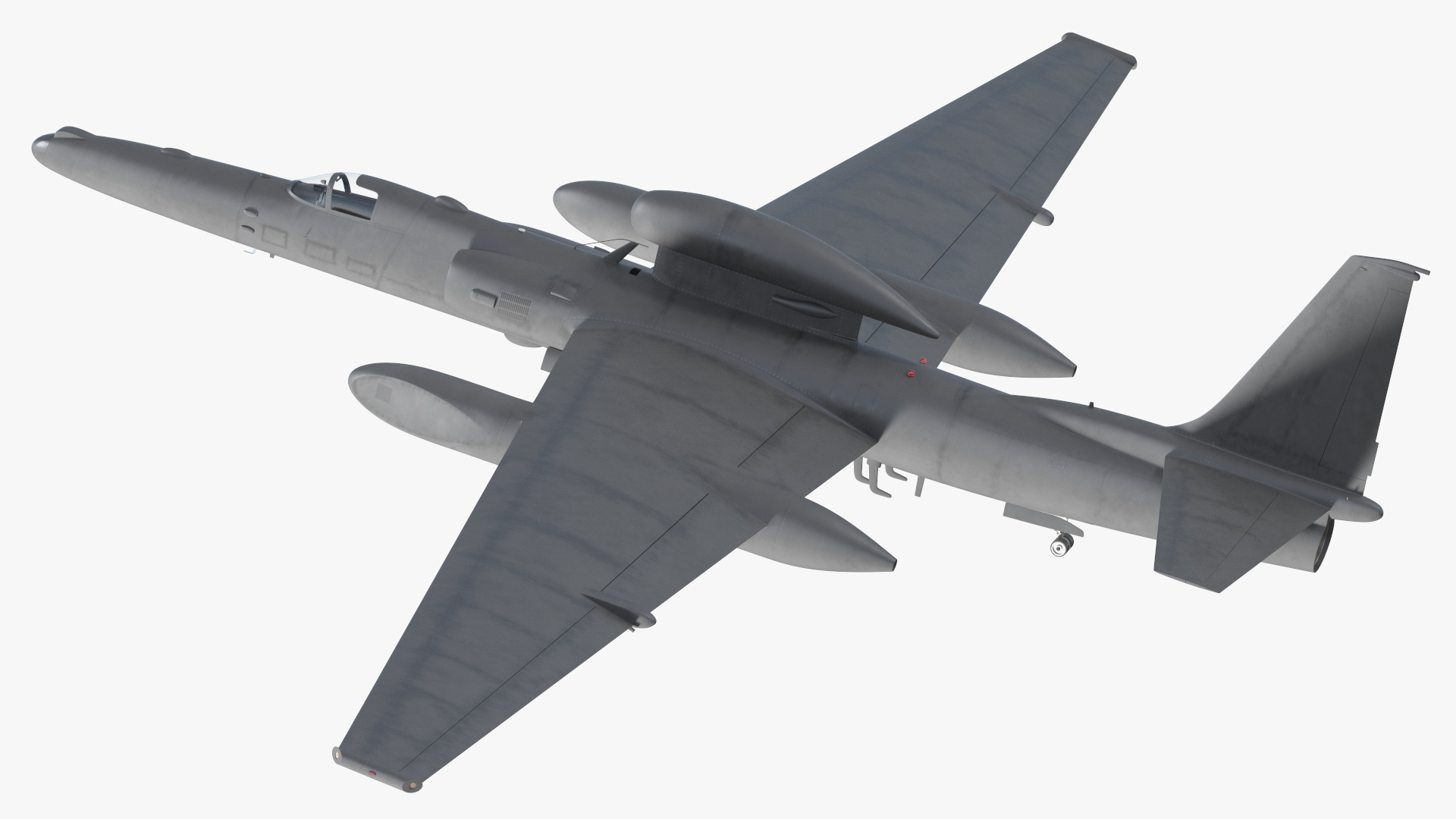 Reconnaissance Aircraft Grey Rigged for Maya 3D model