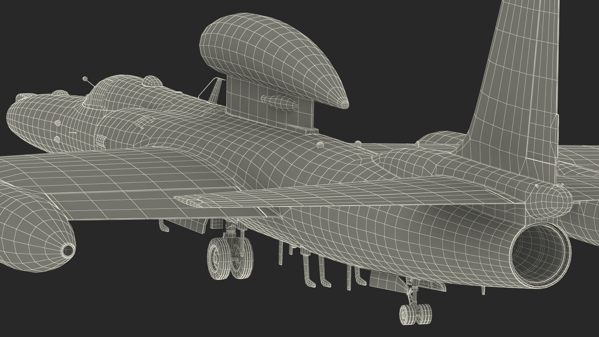 Reconnaissance Aircraft Grey Rigged for Maya 3D model