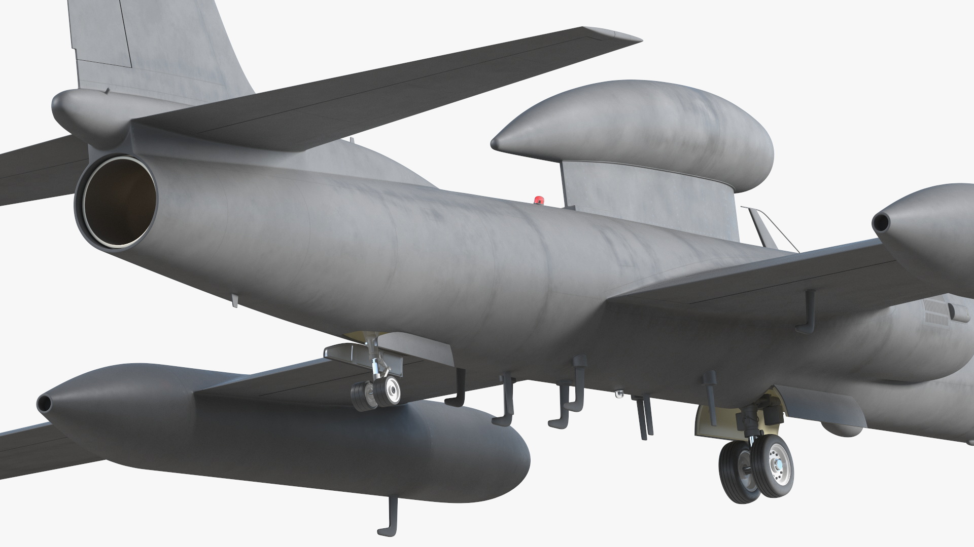 Reconnaissance Aircraft Grey Rigged for Maya 3D model