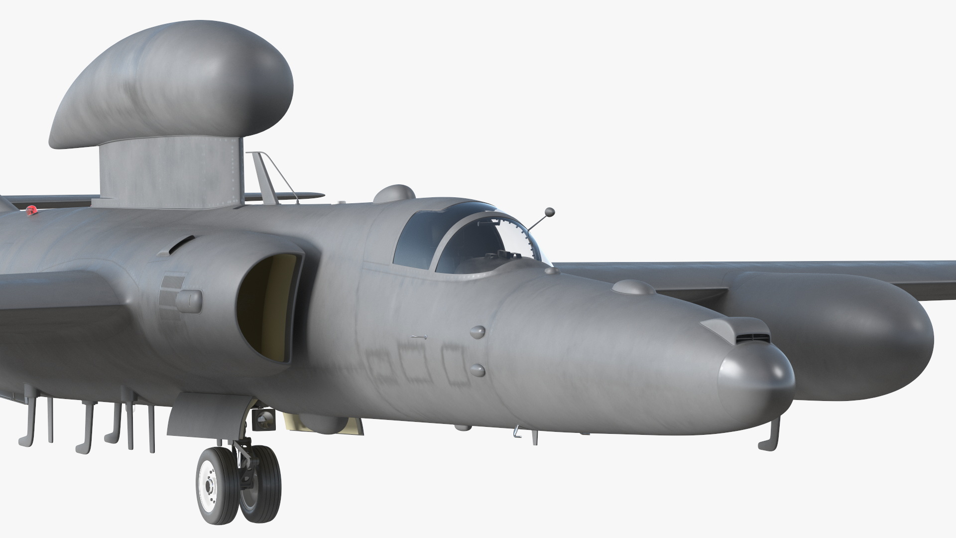 Reconnaissance Aircraft Grey Rigged for Maya 3D model