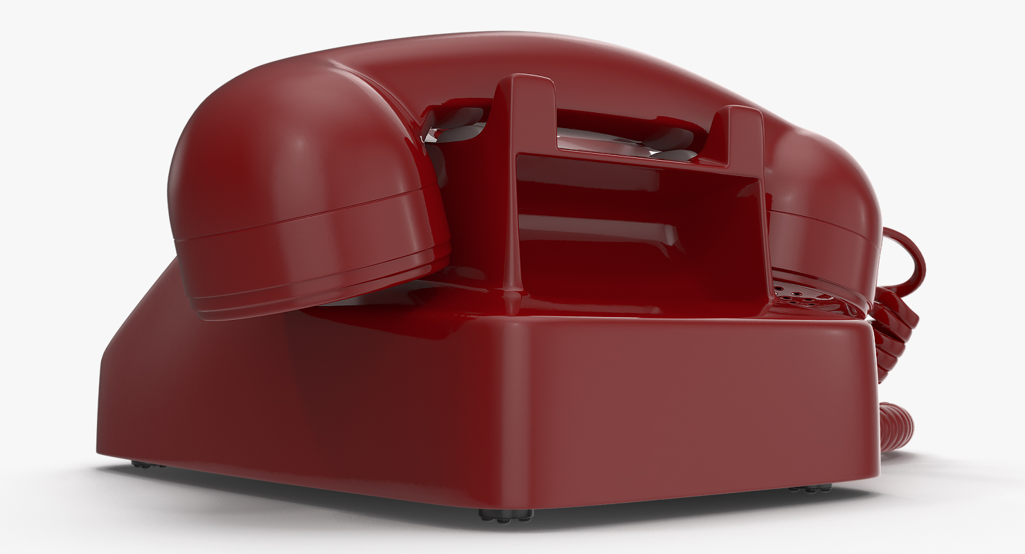 Retro Design Corded Landline Phone 3D model