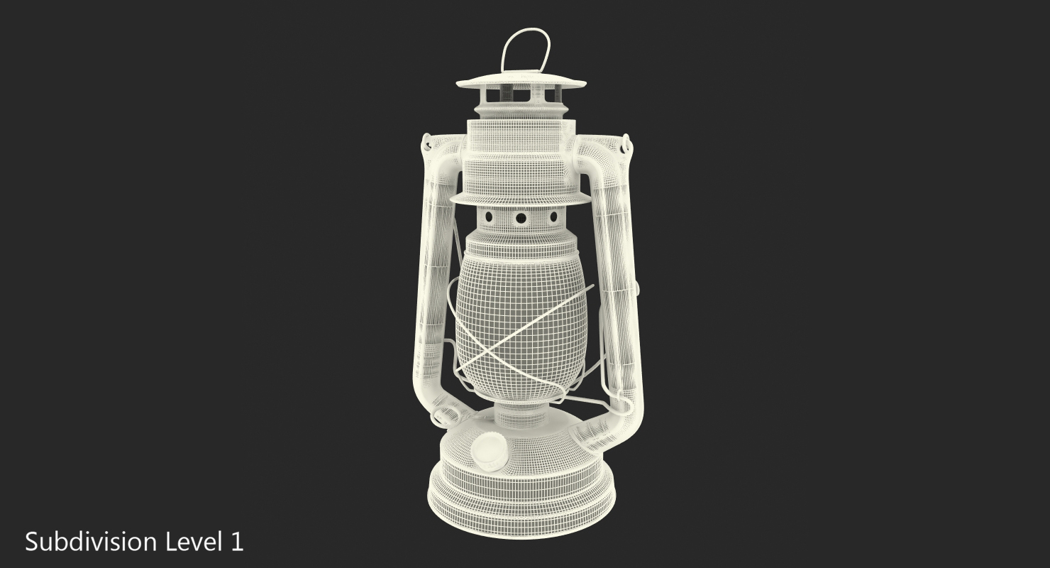 Vintage Kerosene Lantern 3D model