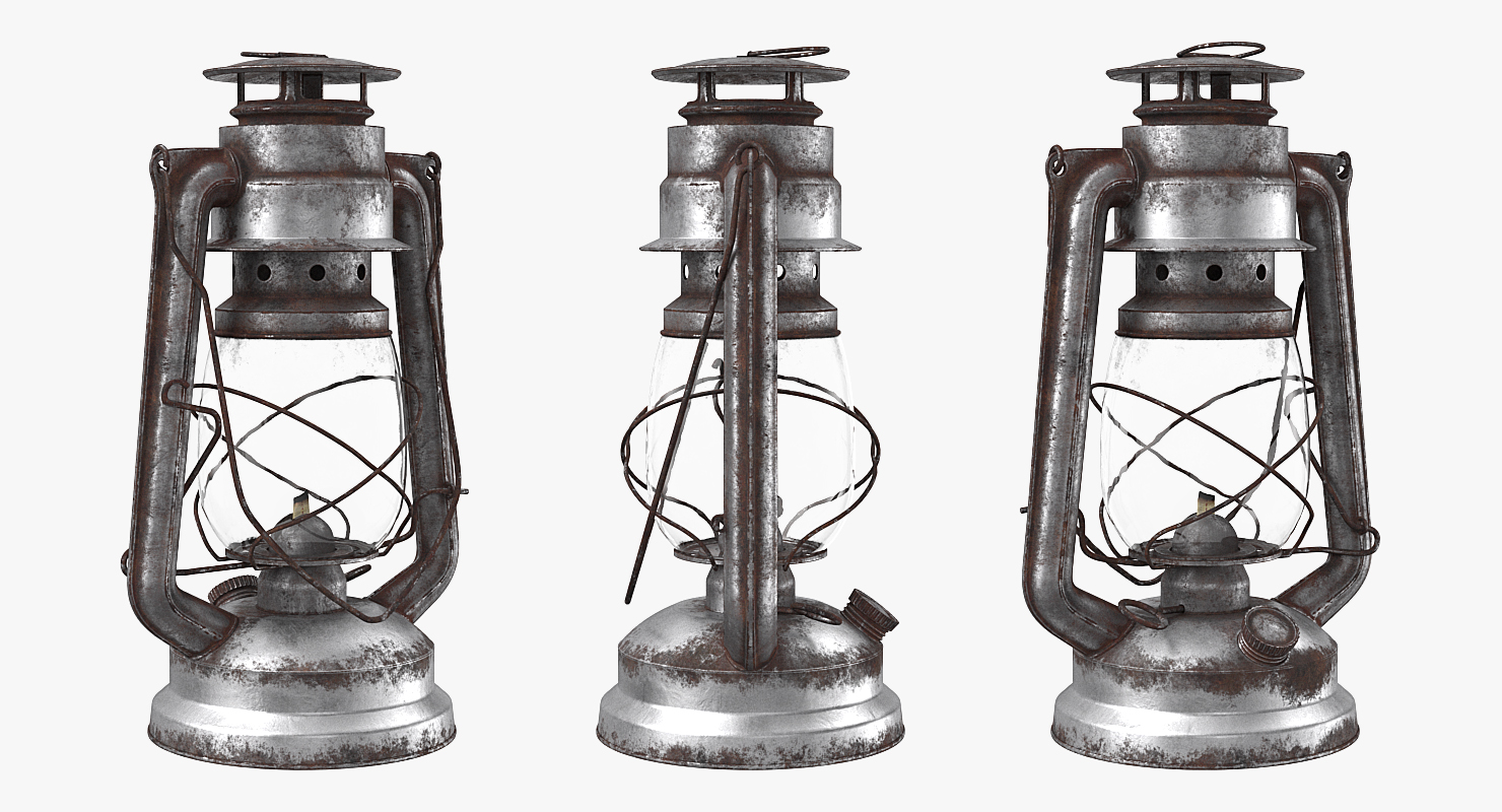 Vintage Kerosene Lantern 3D model