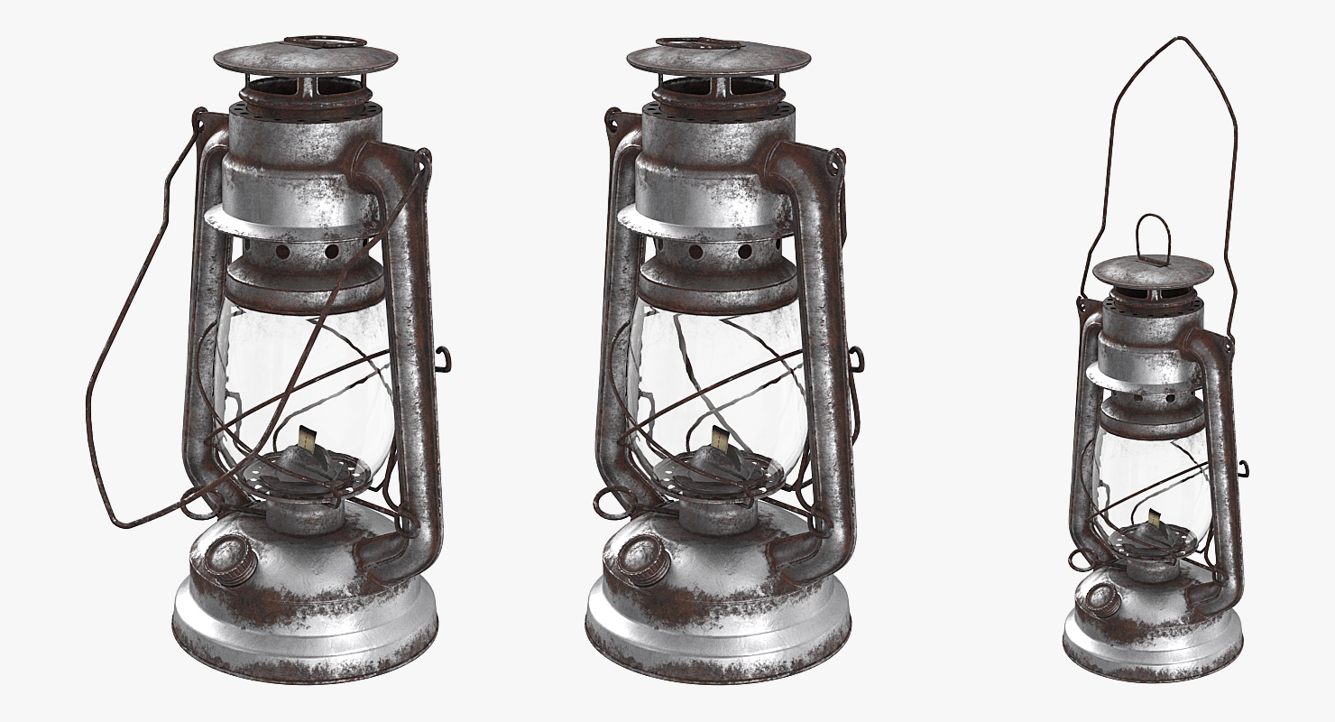 Vintage Kerosene Lantern 3D model