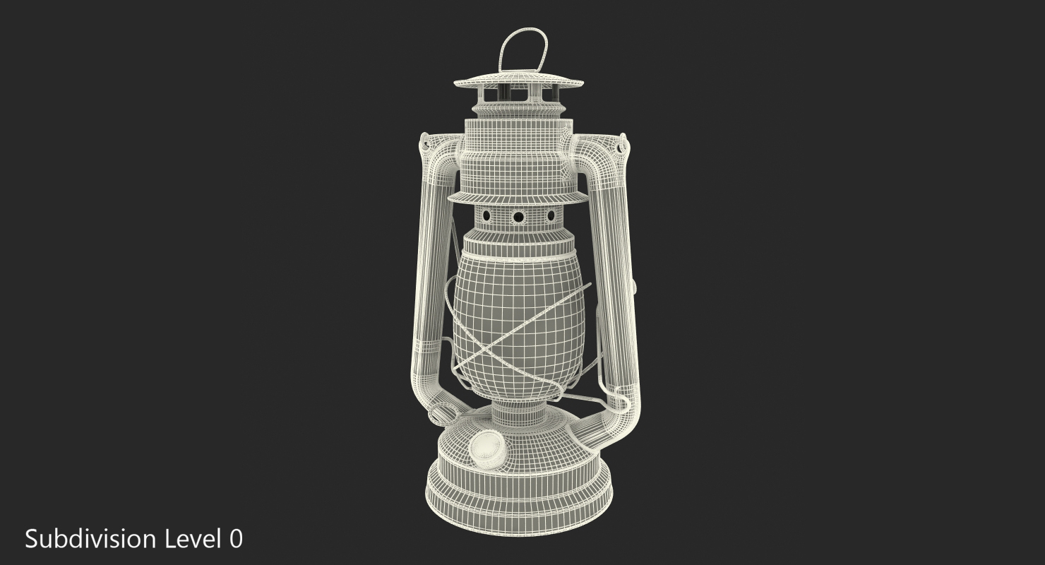 Vintage Kerosene Lantern 3D model