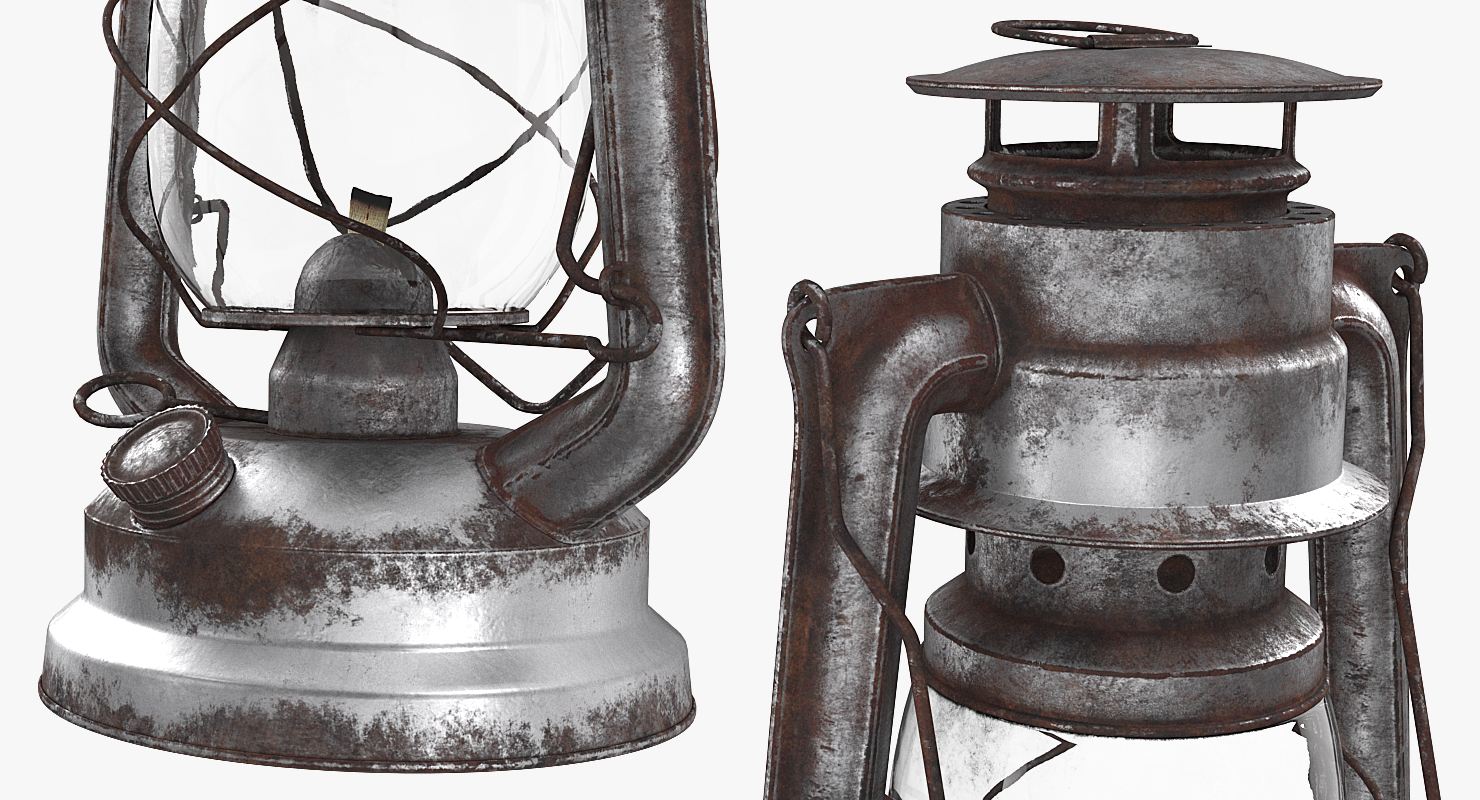 Vintage Kerosene Lantern 3D model