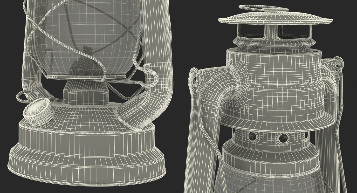 Vintage Kerosene Lantern 3D model