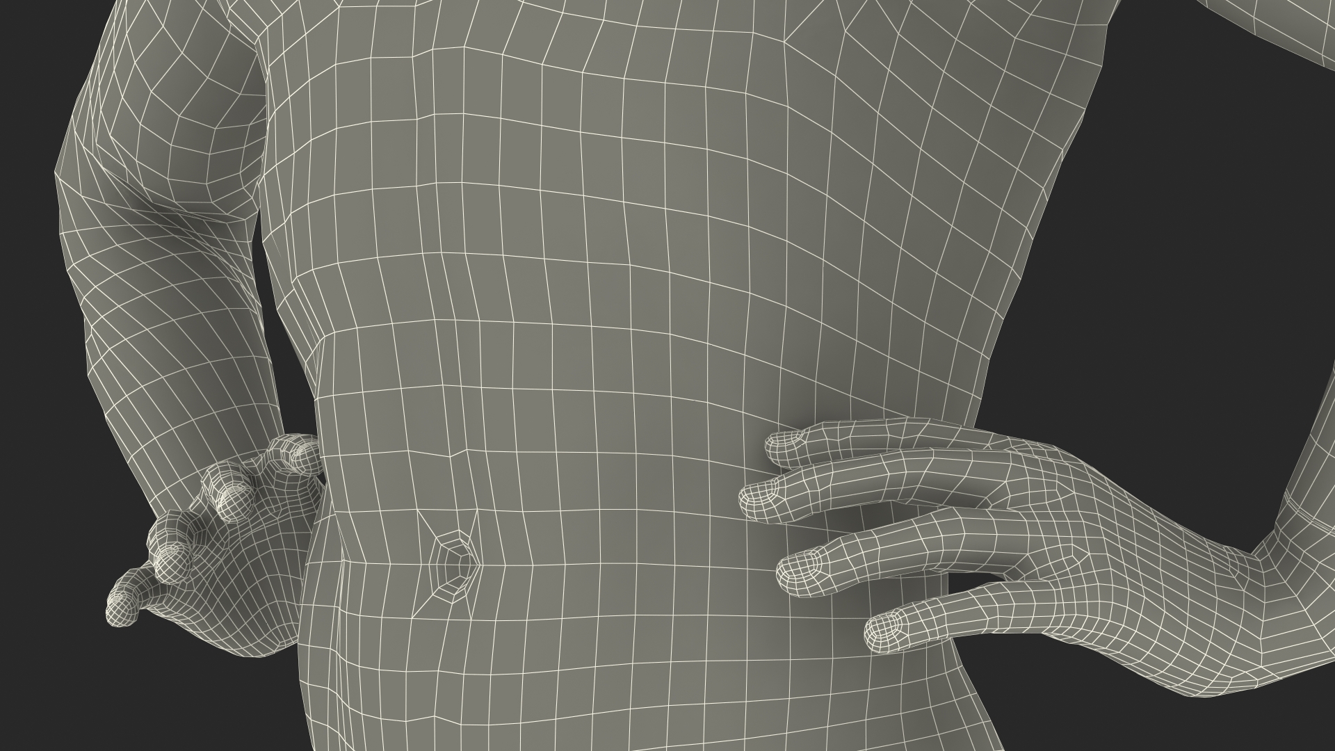 Man Torso Sports Mannequin White 3D
