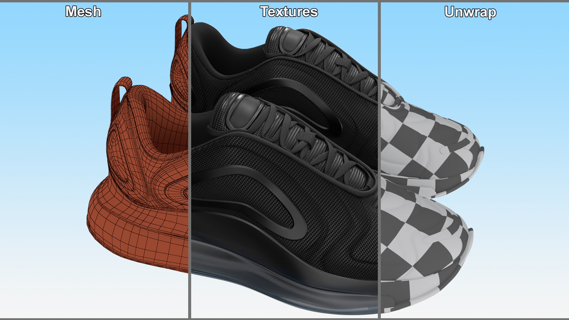 Sneakers Sport Air Black 3D model