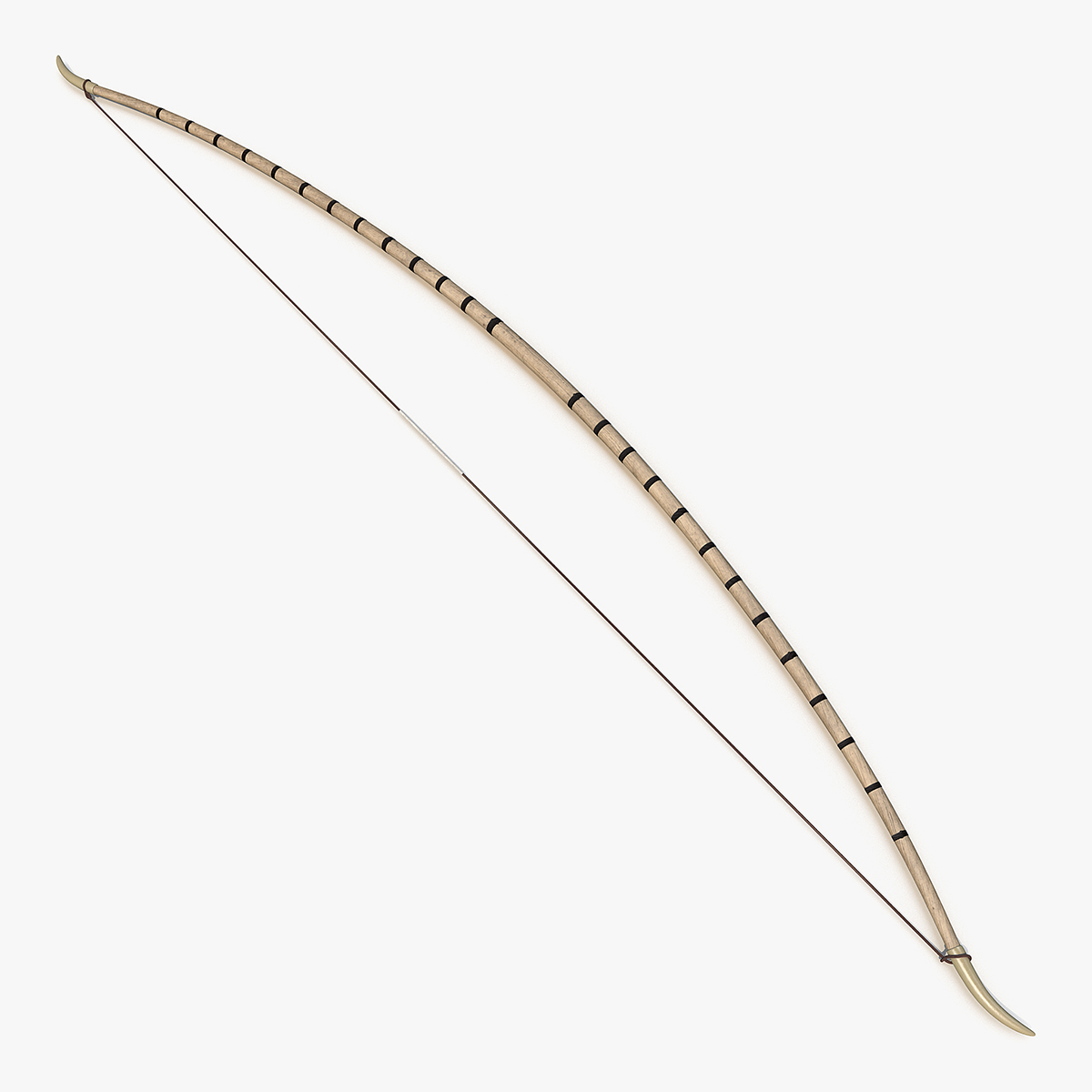 Antique Viking Bow 3D Model, view 3