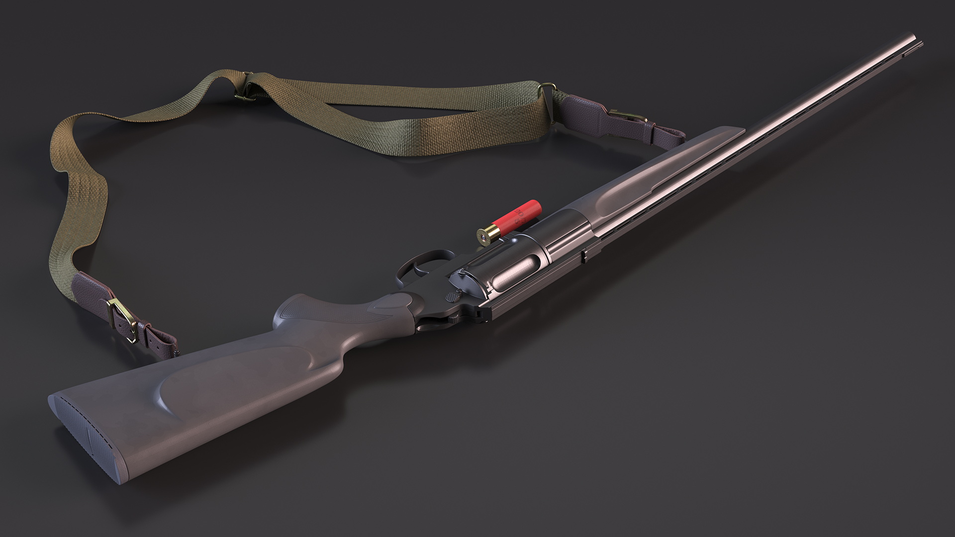 Revolver Shotgun MC255 Polymer Rigged 3D