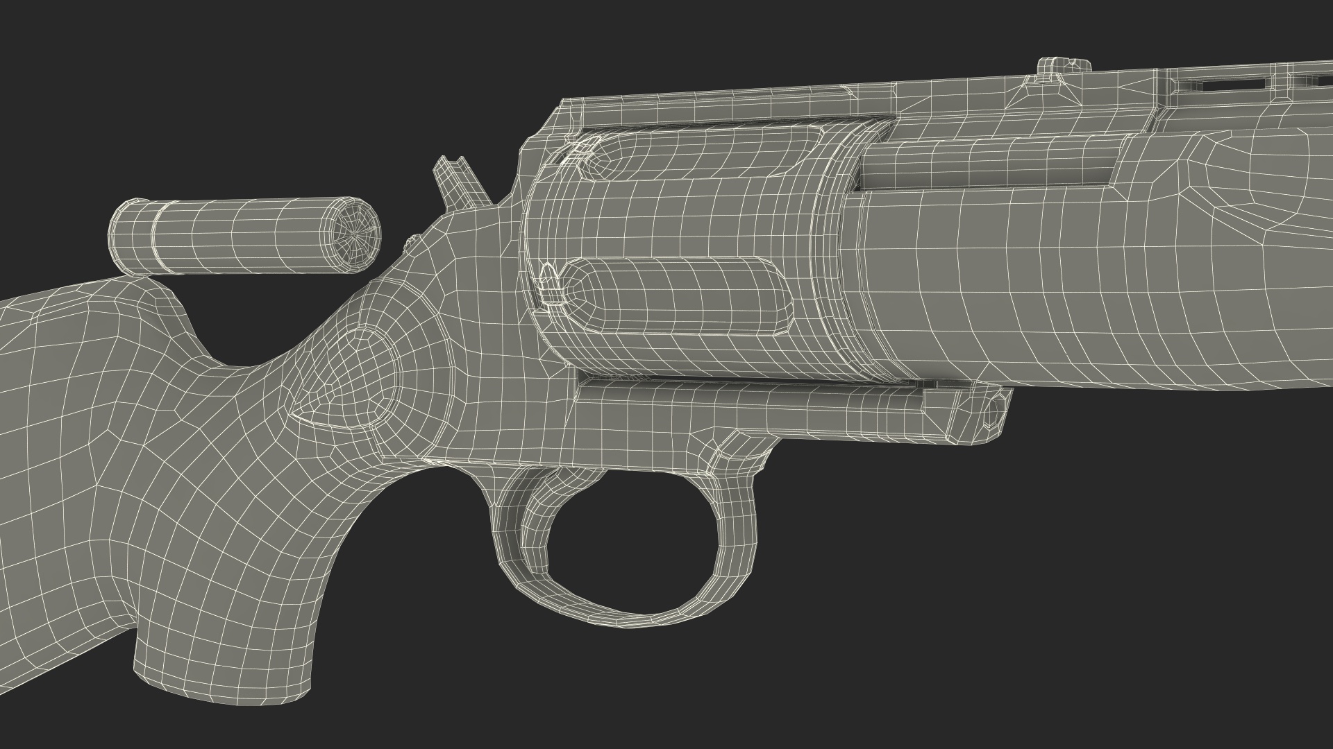 Revolver Shotgun MC255 Polymer Rigged 3D