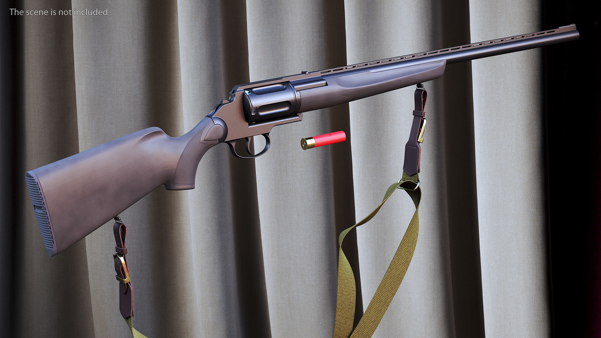 Revolver Shotgun MC255 Polymer Rigged 3D