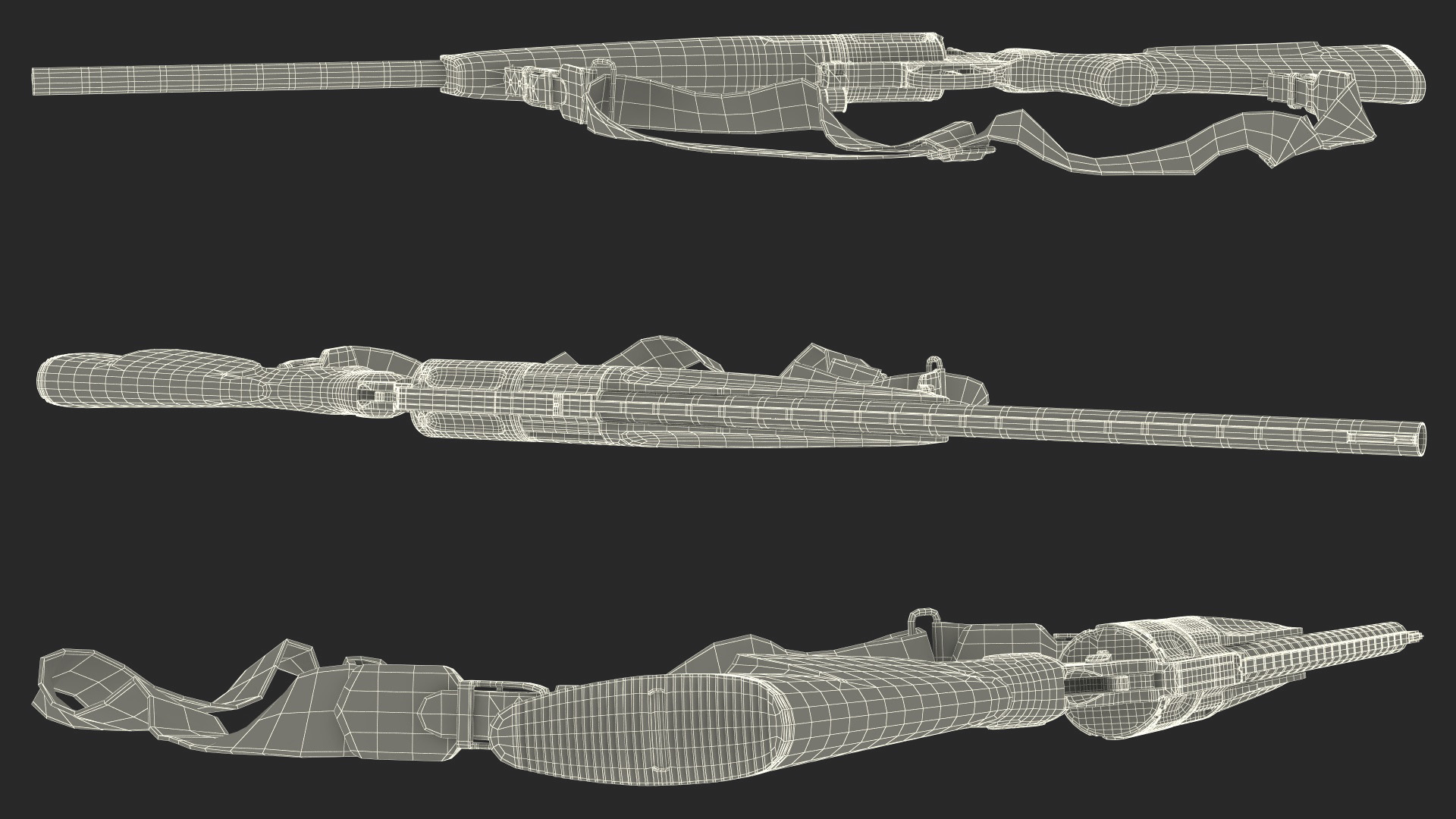 Revolver Shotgun MC255 Polymer Rigged 3D