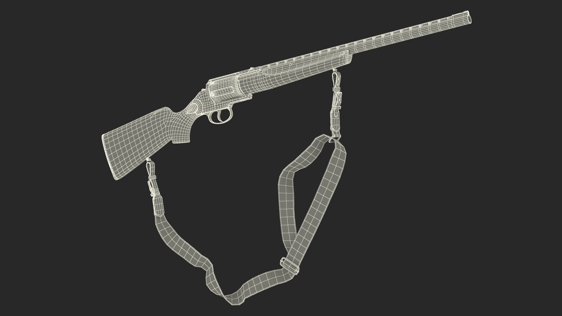 Revolver Shotgun MC255 Polymer Rigged 3D