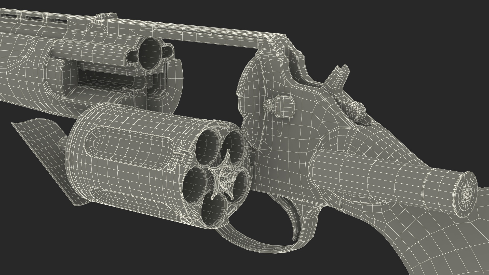 Revolver Shotgun MC255 Polymer Rigged 3D