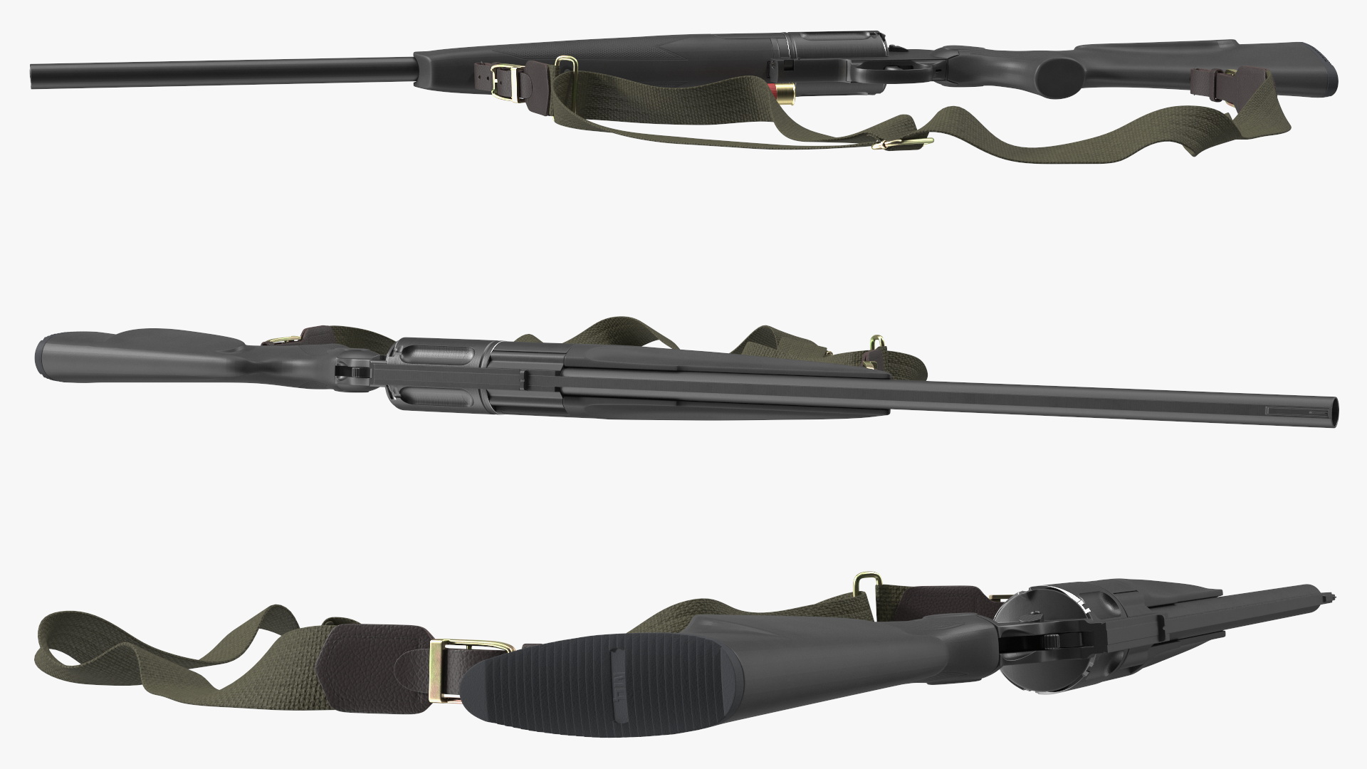 Revolver Shotgun MC255 Polymer Rigged 3D