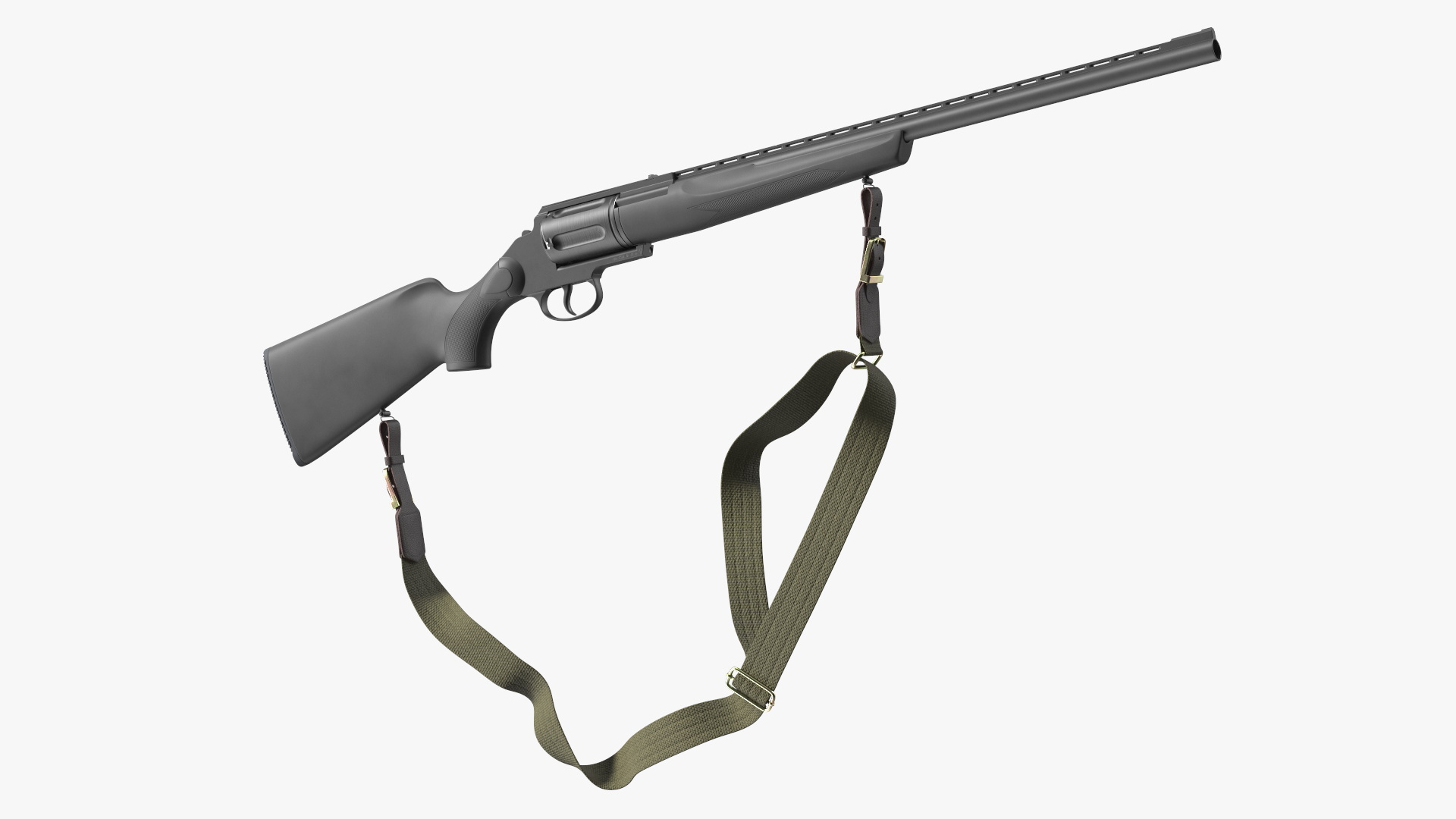 Revolver Shotgun MC255 Polymer Rigged 3D