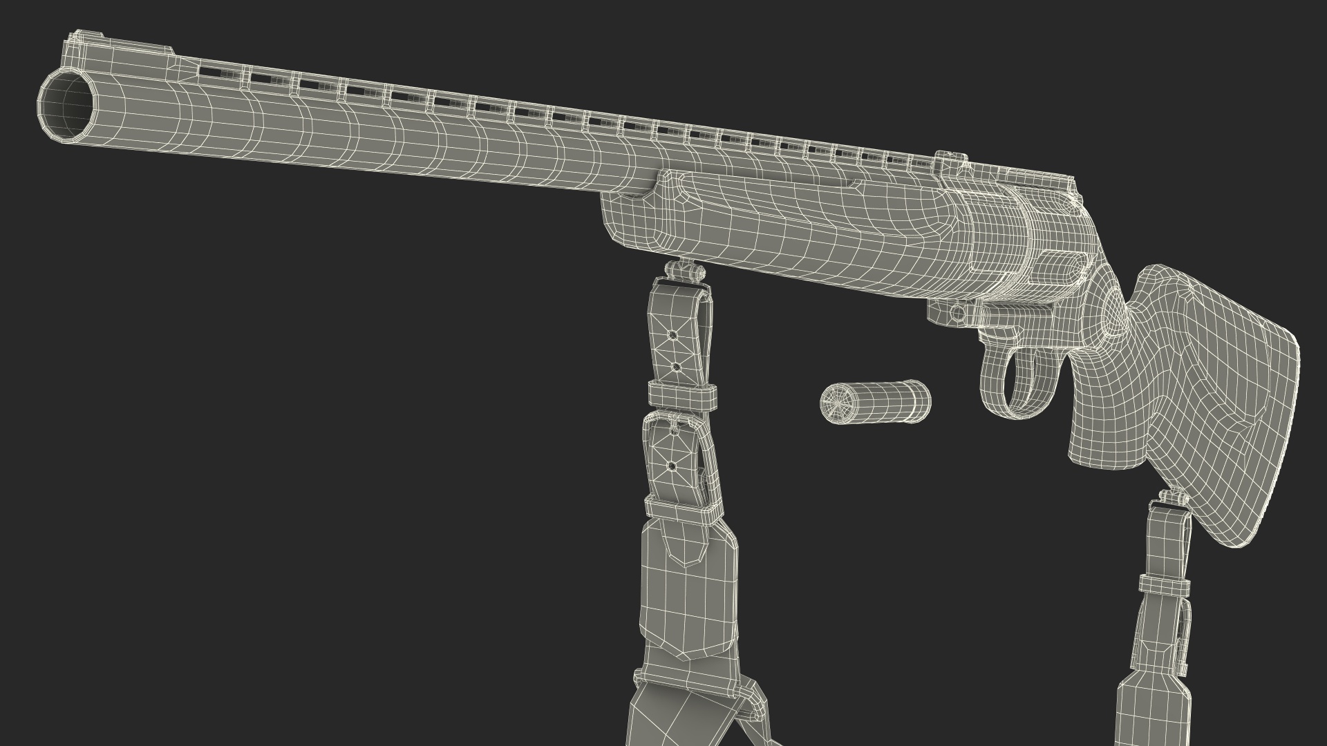 Revolver Shotgun MC255 Polymer Rigged 3D