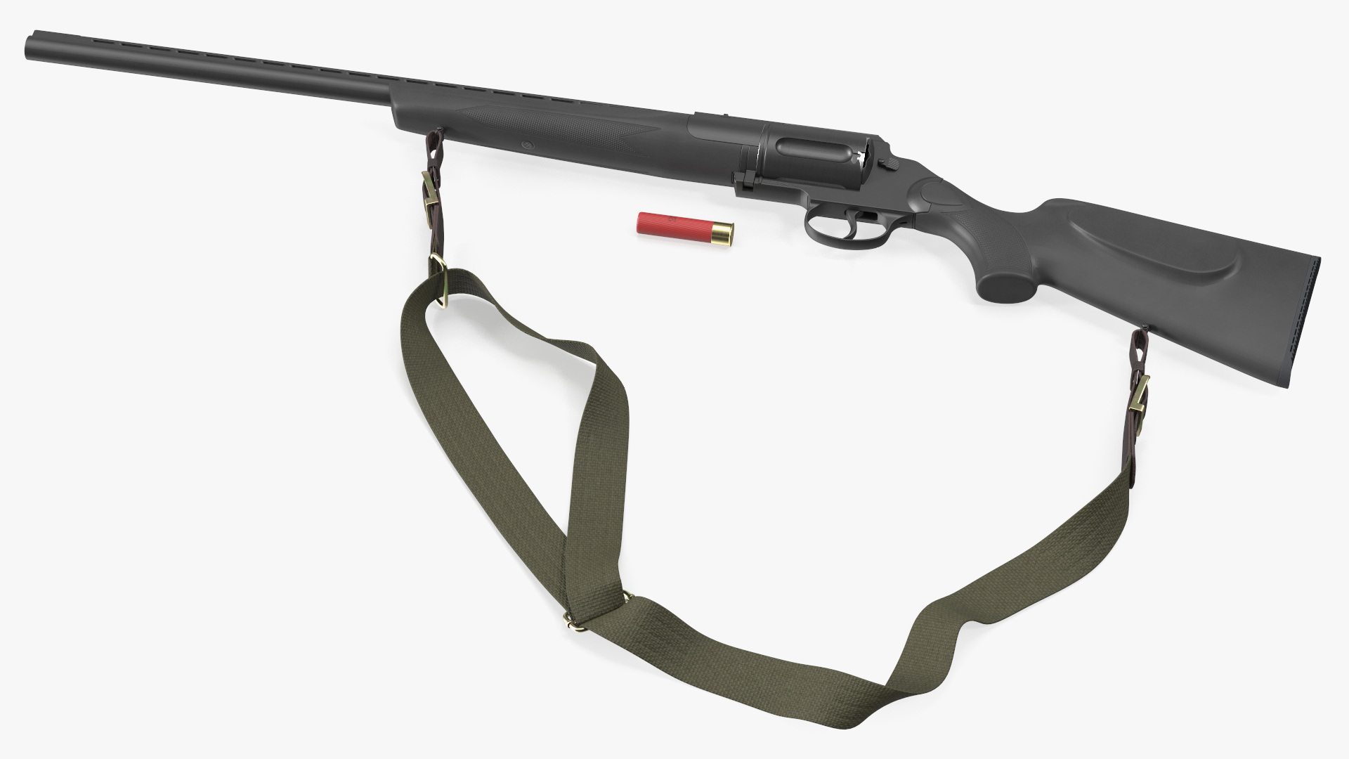 Revolver Shotgun MC255 Polymer Rigged 3D