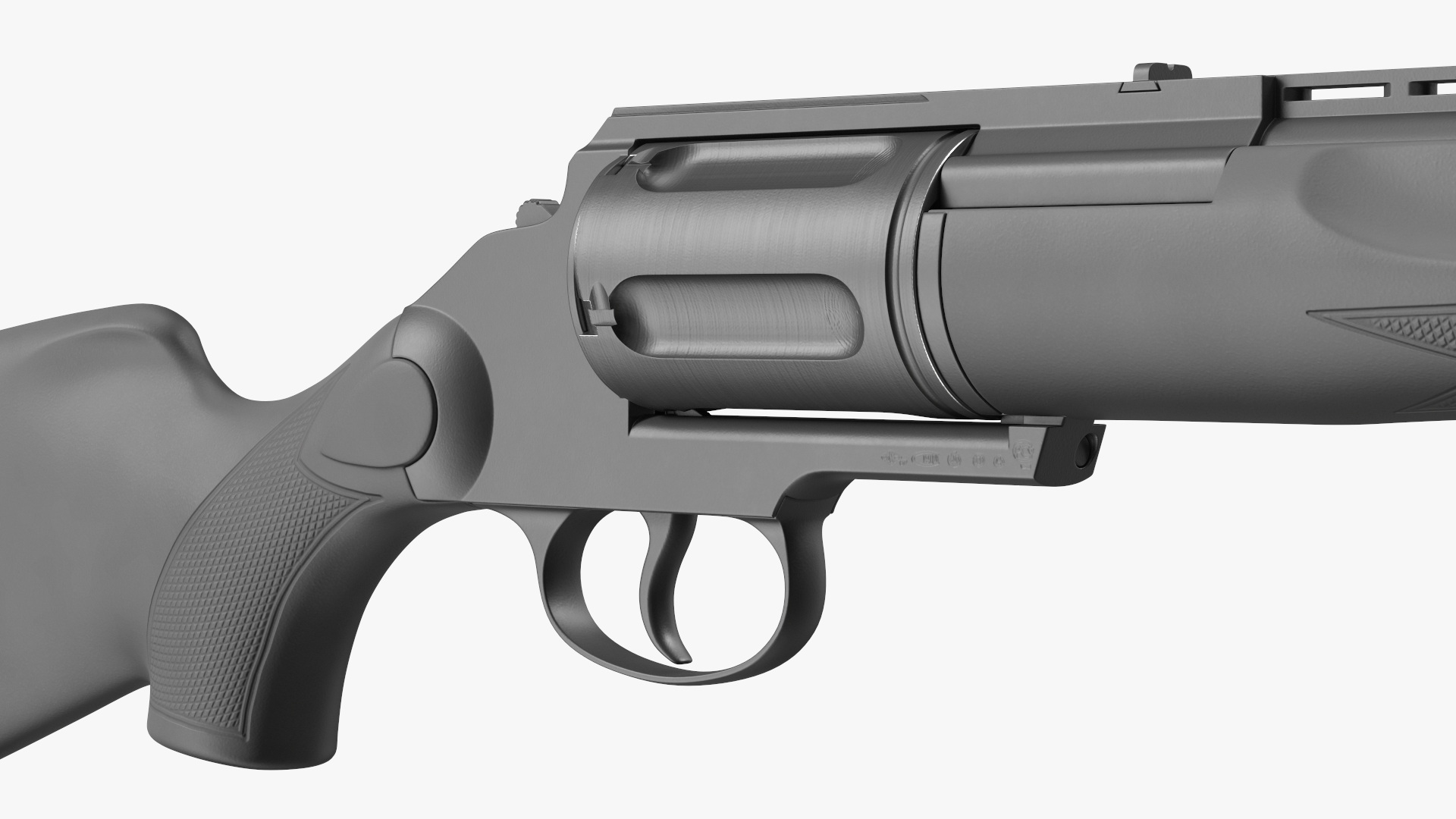Revolver Shotgun MC255 Polymer Rigged 3D