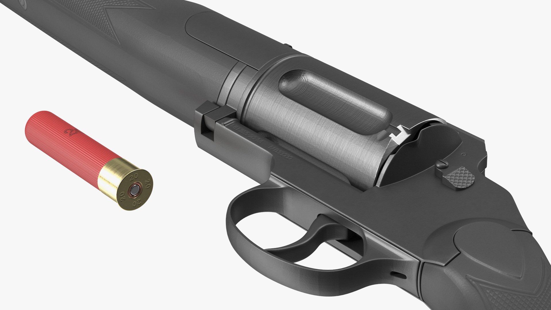 Revolver Shotgun MC255 Polymer Rigged 3D