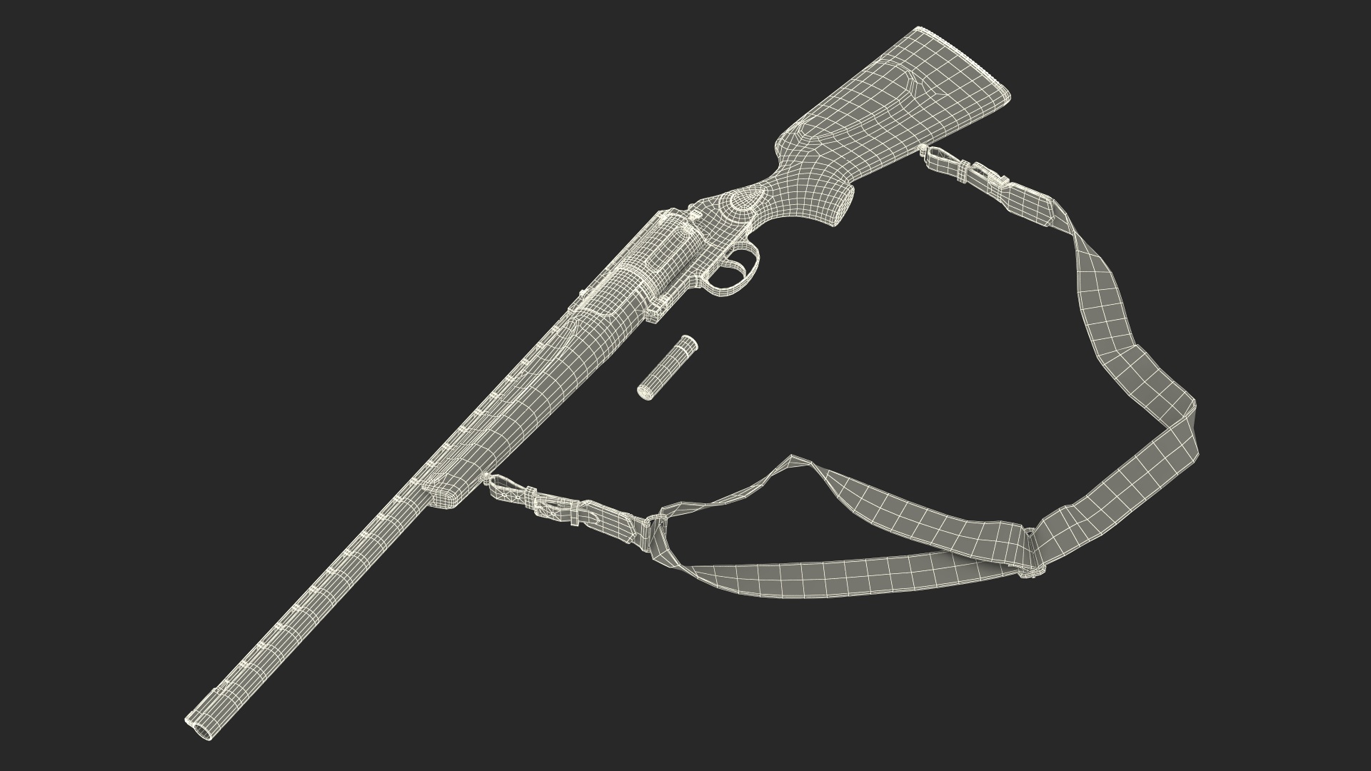 Revolver Shotgun MC255 Polymer Rigged 3D