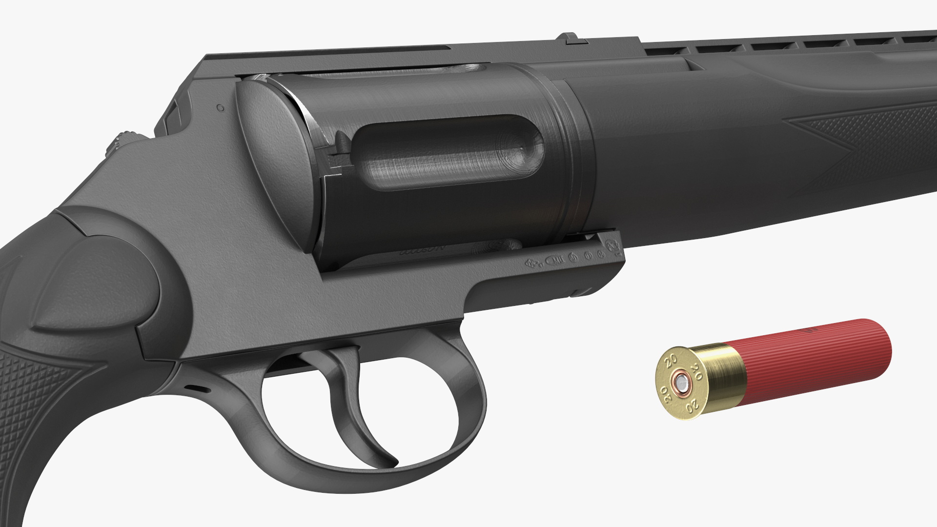 Revolver Shotgun MC255 Polymer Rigged 3D