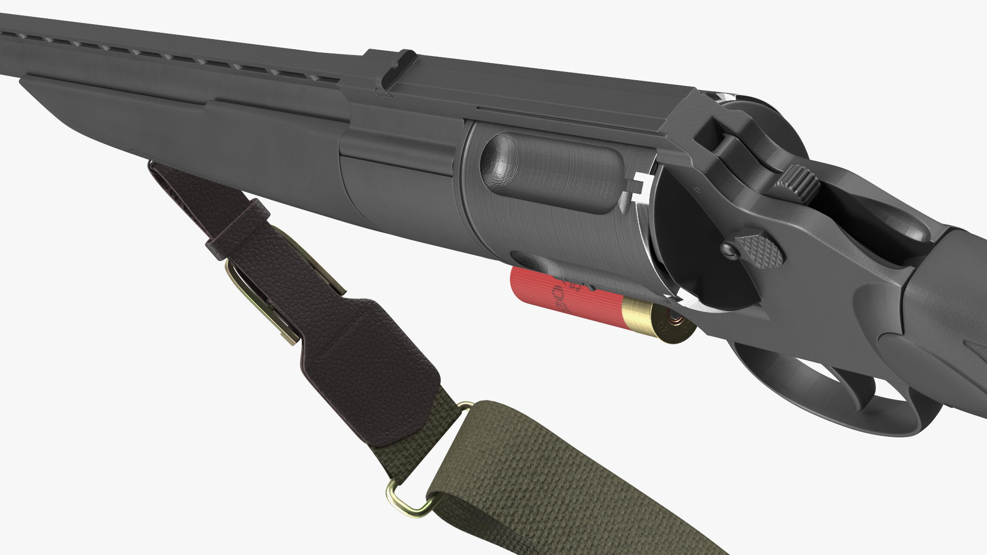 Revolver Shotgun MC255 Polymer Rigged 3D