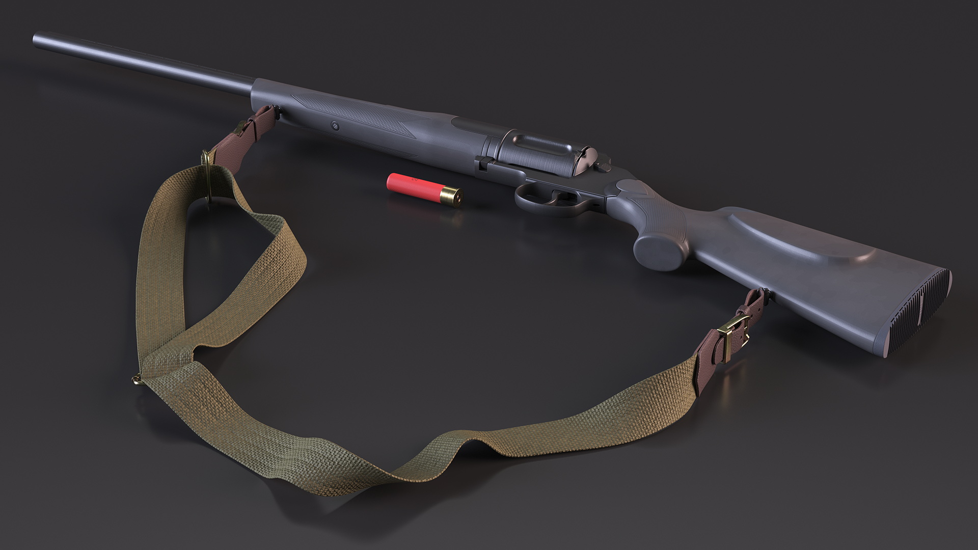 Revolver Shotgun MC255 Polymer Rigged 3D