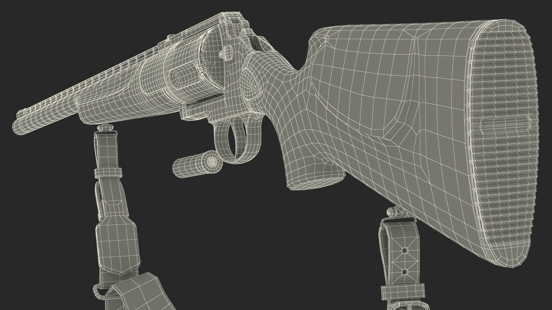 Revolver Shotgun MC255 Polymer Rigged 3D