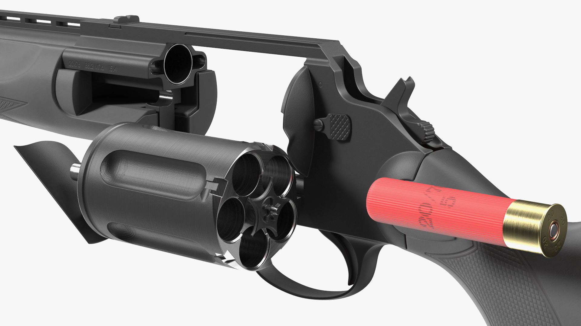 Revolver Shotgun MC255 Polymer Rigged 3D