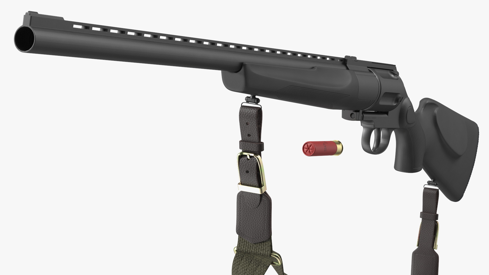 Revolver Shotgun MC255 Polymer Rigged 3D