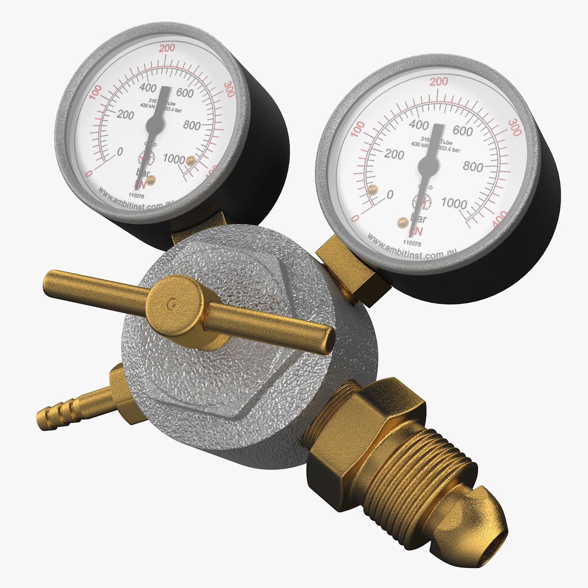 Argon CO2 Double Pressure Regulator