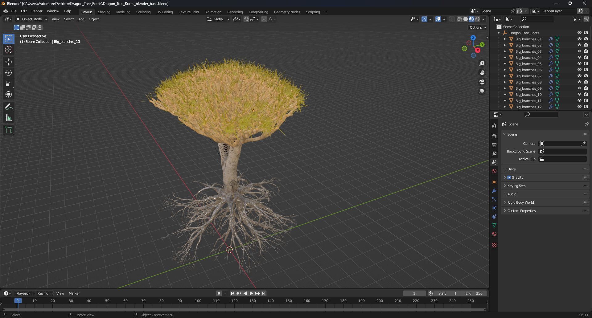 Dragon Tree Roots 3D