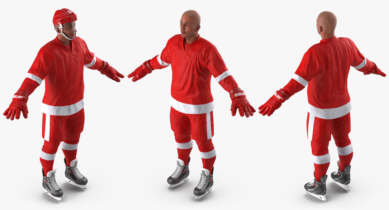 3D model Hockey Player Generic 2 Rigged