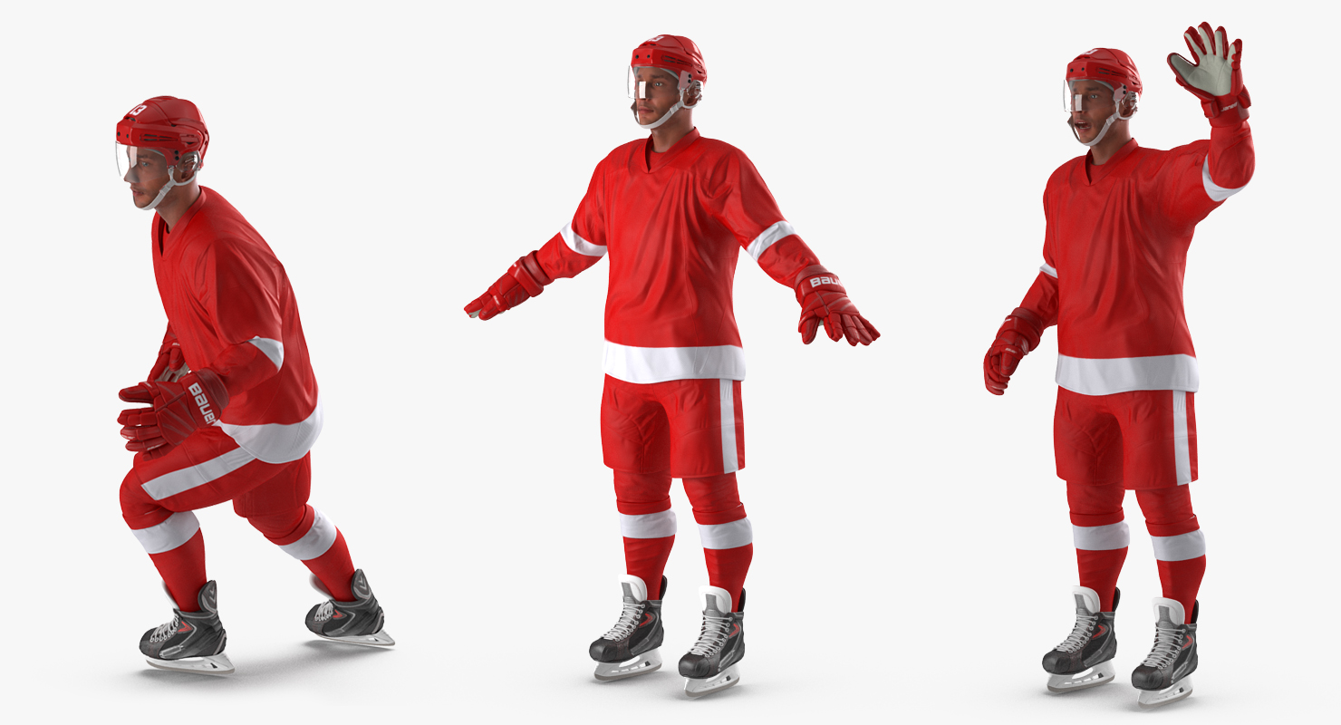 3D model Hockey Player Generic 2 Rigged