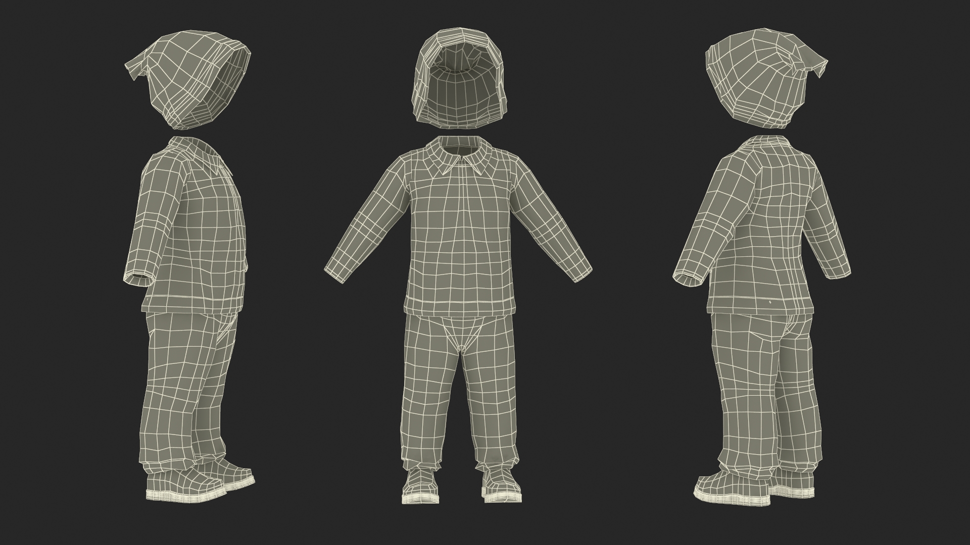 3D model Fall Clothing for One Year Old Baby
